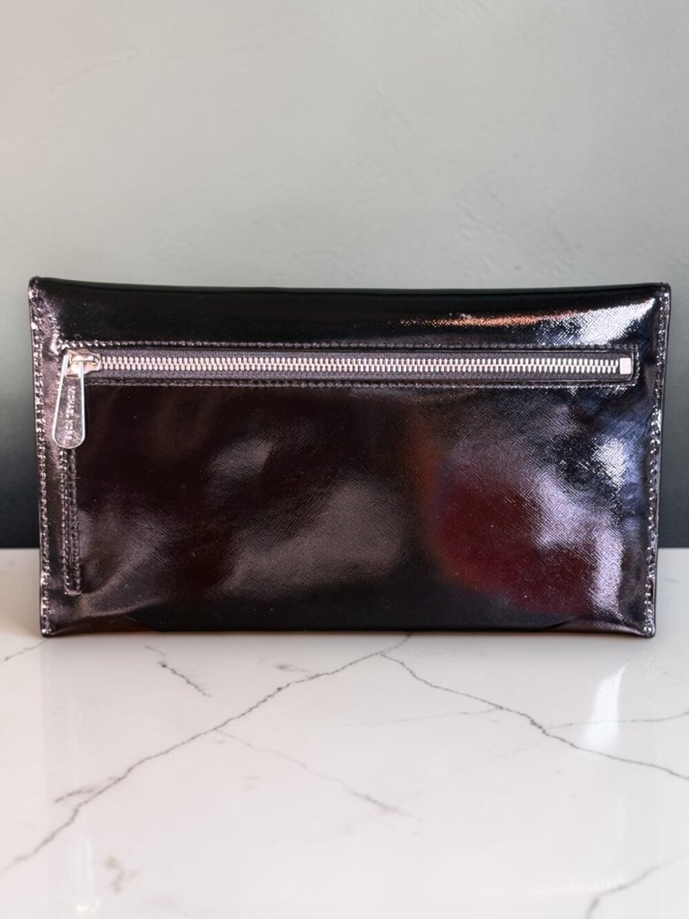 Michael Kors Jet Set Travel Jewel Studded Patent Leather Large Envelope Clutch - Picture 7 of 11
